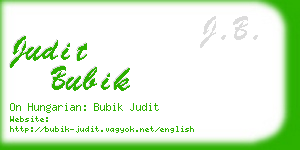 judit bubik business card